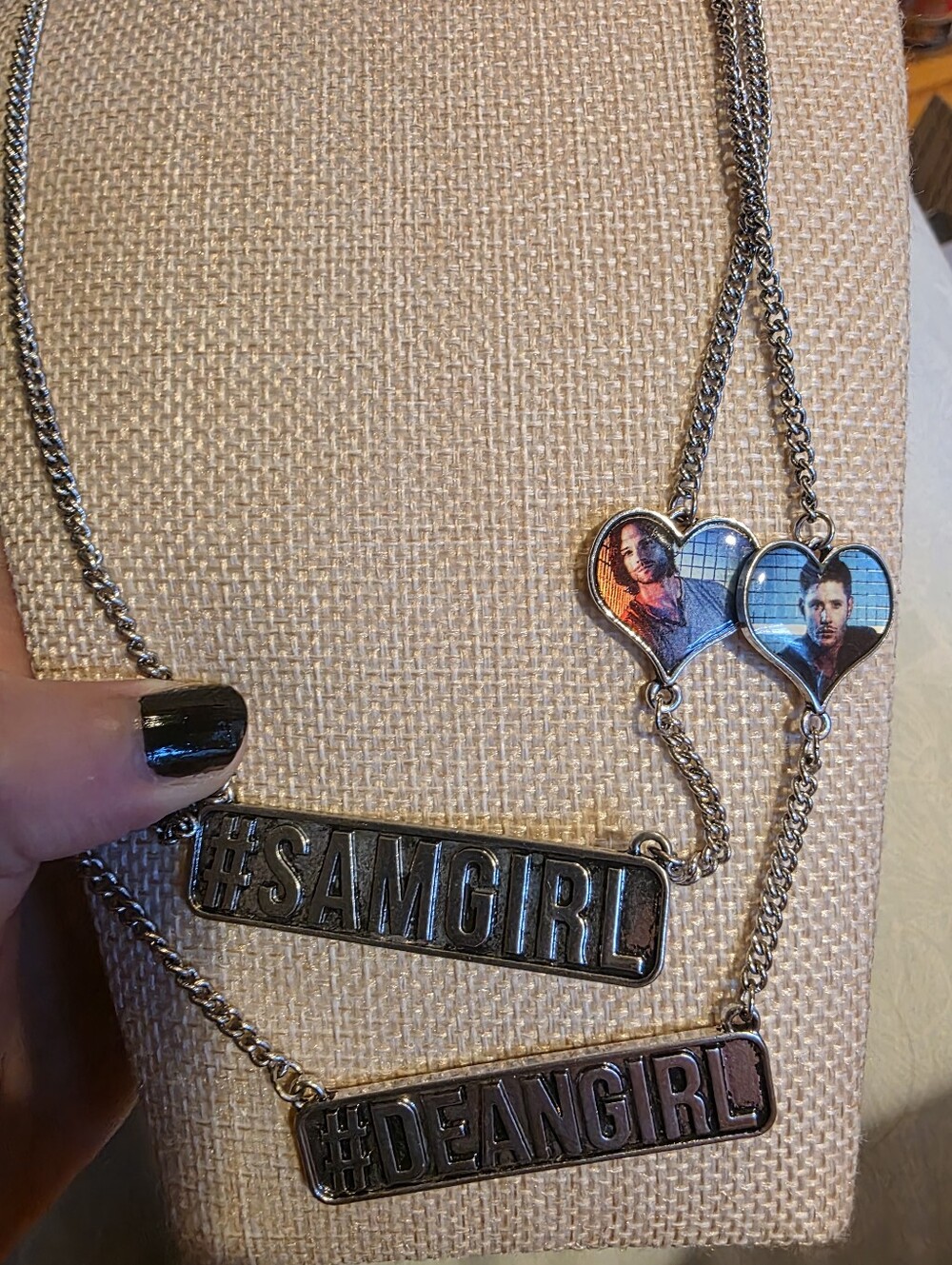 Supernatural Sam And Dean Girl Necklace Set